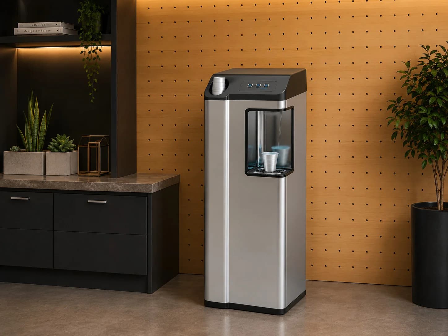 Refrigeratore d'acqua in un ambiente di lavoro